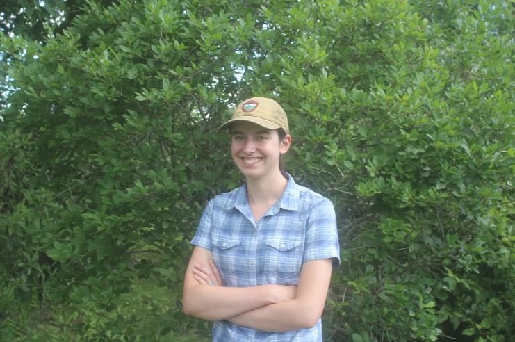 Lauren Kircheis was able to successfully lead a socially distant tour of the Arboretum